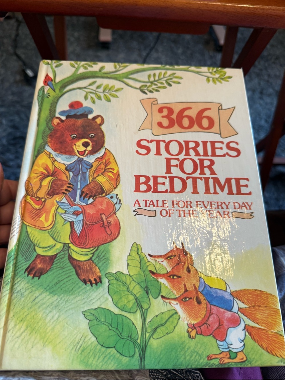 1980s Vintage Children’s 366 Stories for Bedtime Hardcover Illustrated Book